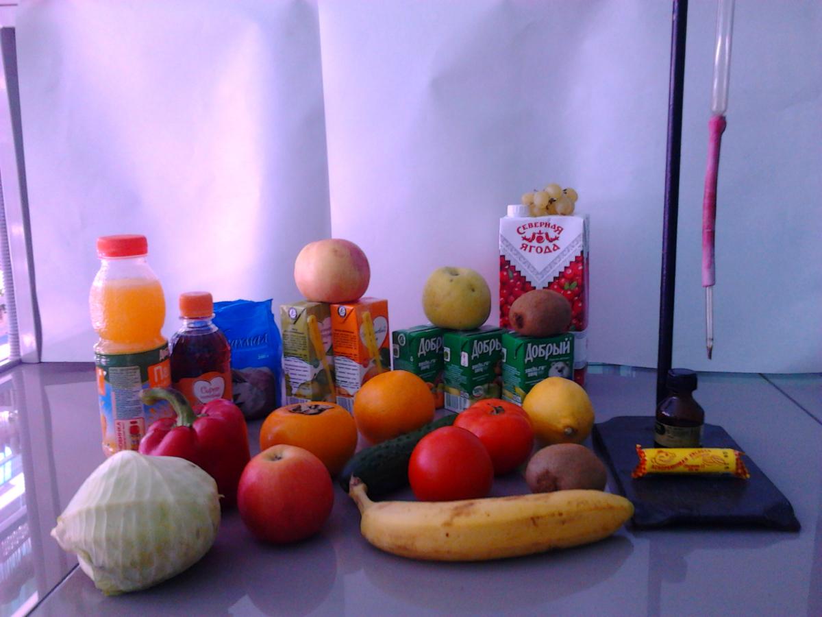 Научный проект школьников по определению полезных свойств фруктов и овощей