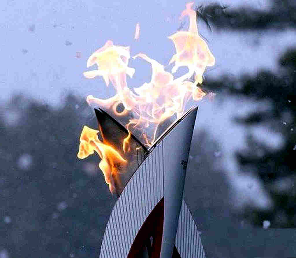 Финал эстафеты Олимпийского огня на Театральной площади
