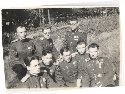 Слушатели военной Академии им. В.М. Молотова. Барышев В.К. в 1-ом ряду четвертый слева